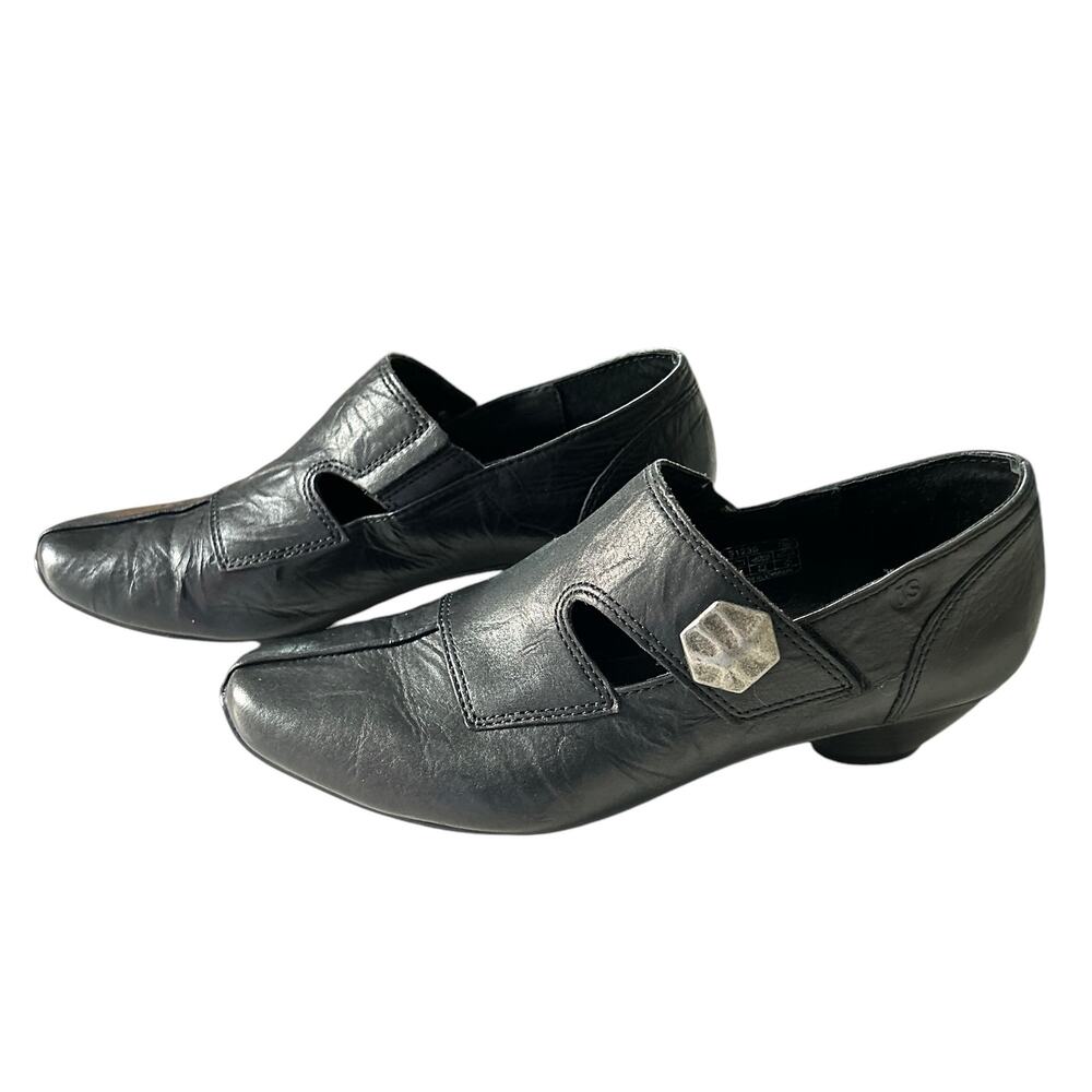 Josef Seibel Size US 7.5/ EU 38 Black Leather Tina Slip On European‎ Pump Bootie - Picture 3 of 8